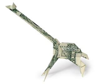GIRAFFE Money Origami w/ Long Neck - Animal Made of Real Dollar Bill