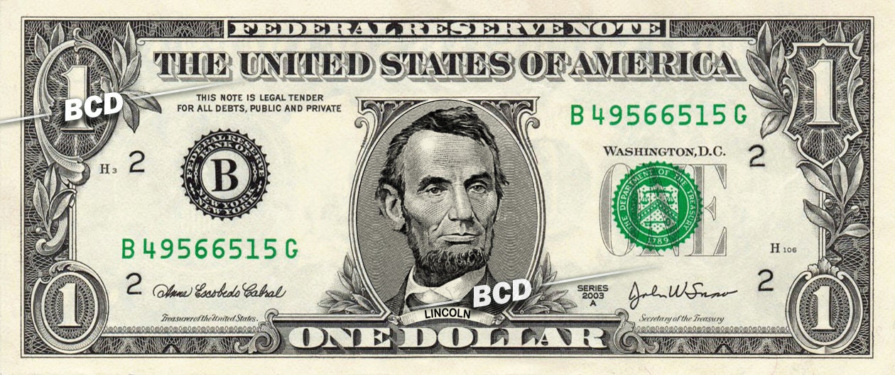 ABRAHAM LINCOLN on a REAL Dollar Bill Cash Money Collectible Memorabilia Celebrity Novelty Abe Fun Conversation Piece