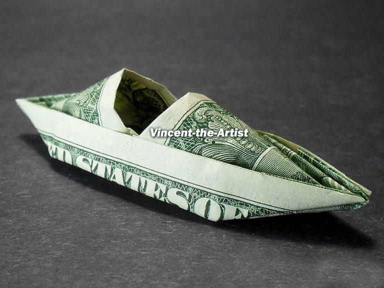 KAYAK Money Origami Dollar Bill Boat Ship Water Vessel Cash Etsy