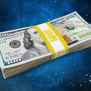 PICTURE for SALE: Ten Thousand Dollars Stacks Hundred Dollar Bills 100 PNG Graphic Transparent Digital Download File Photoshop Artwork image 5