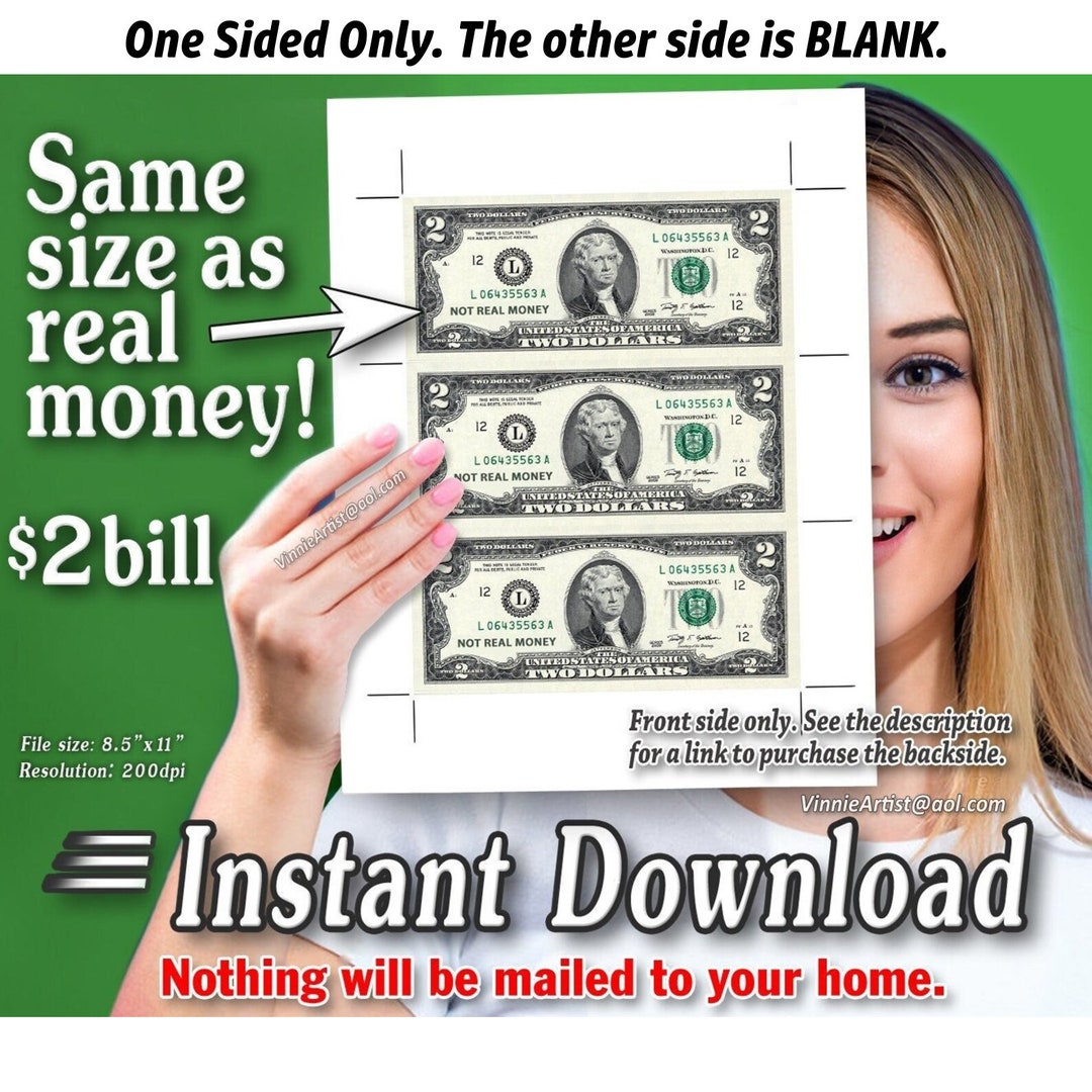Printable Money Sheets With Cut Marks 3-per-page Cash Dollar 2nd ...