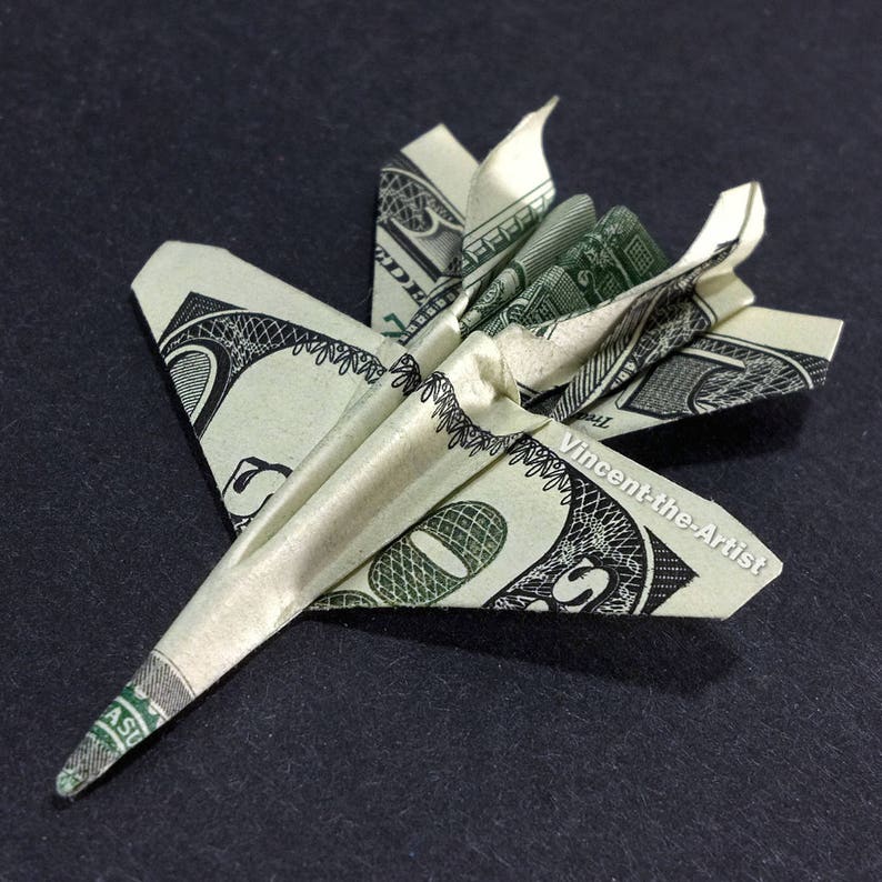 F18 Jet Fighter Money Origami Dollar Military Army Navy Etsy