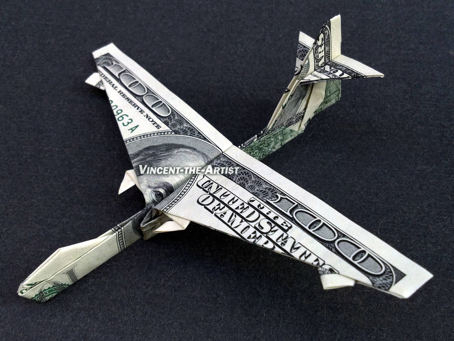 BOEING 747 Jet Fighter Money Origami Dollar Bill Art Etsy