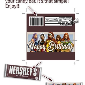 PRINTABLE Hersheys Happy BIRTHDAY Candy Bar Wrappers Chocolate - Etsy