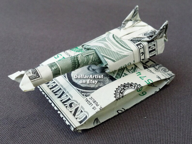 Military Tank Money Origami Dollar Bill Art Gift For Army Etsy - image 0