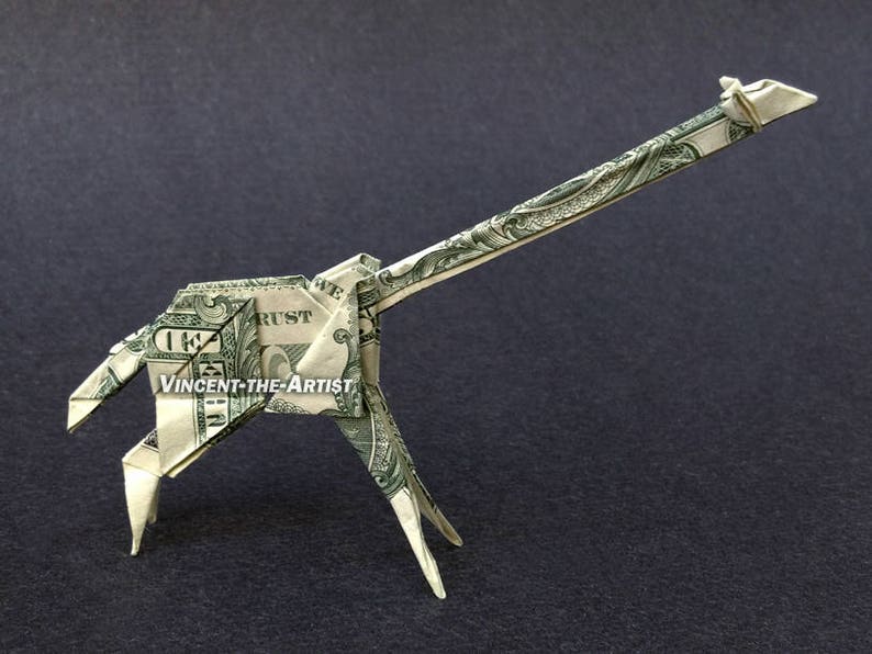 GIRAFFE Money Origami w/ Long Neck Animal Made of Real Etsy