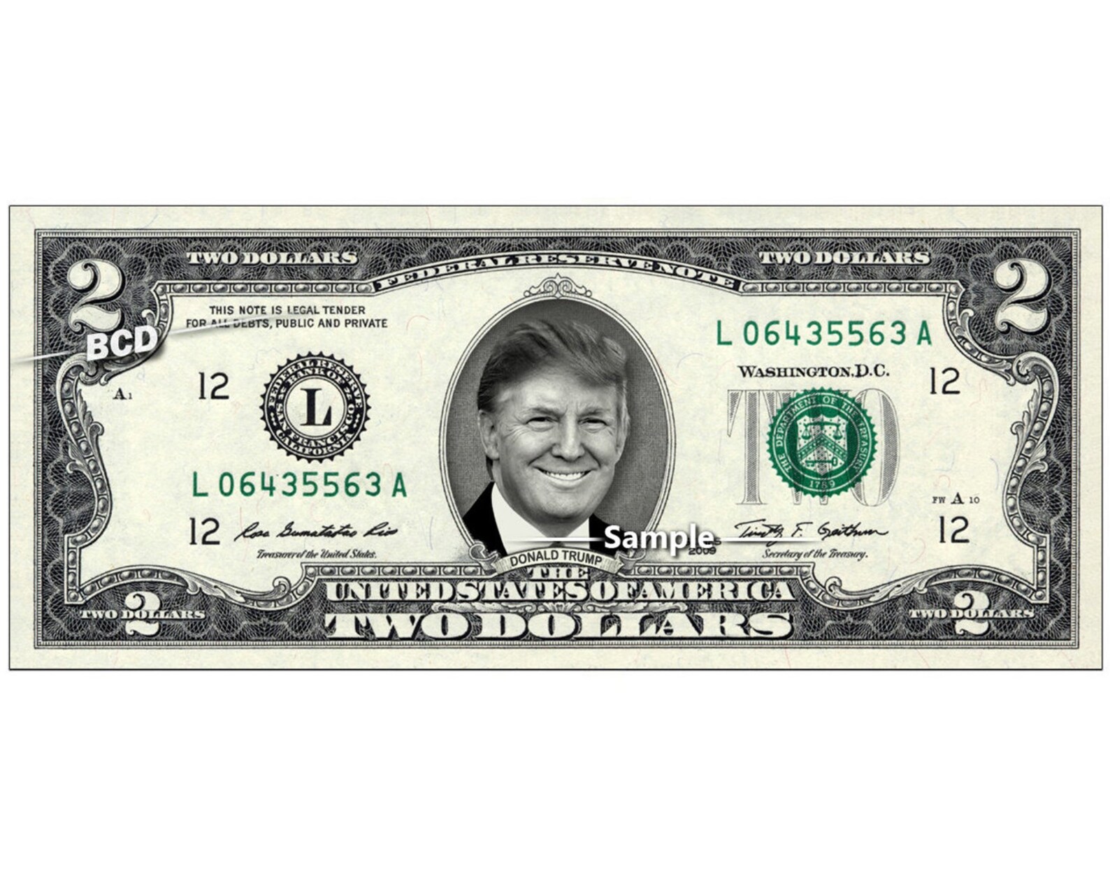 DONALD TRUMP on Two Dollar Bill REAL Money Cash Collectible - Etsy