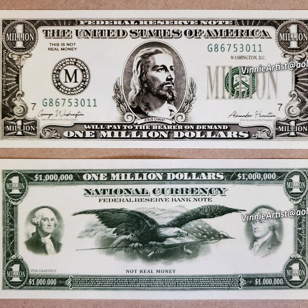 Fake Million Dollar Bills - Etsy