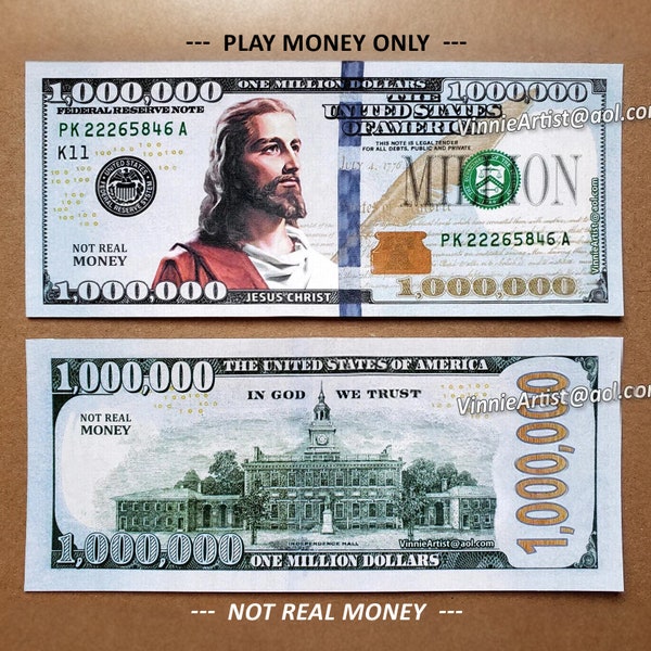 Fake Million Dollar Bills - Etsy