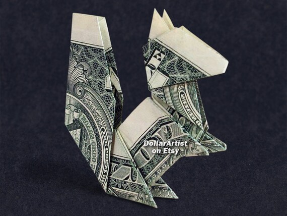 Squirrel Money Origami Dollar Bill Cash Animal