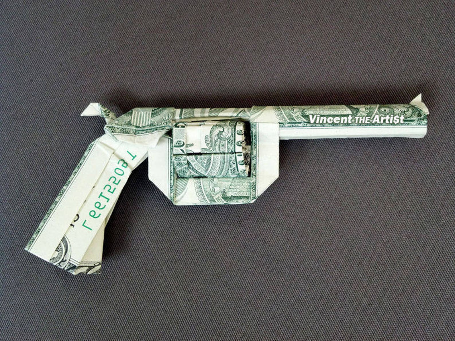 REVOLVER GUN Money Origami Dollar Bill Weapon Gun Assault Etsy