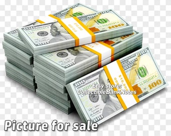 PICTURE for SALE: 100 Hundred Dollar Bills Stacks Hundred Dollar Bills 100 PNG Graphic Transparent Digital Download File Photoshop Artwork