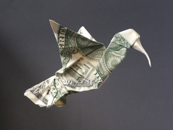 Hummingbird Money Origami Dollar Bill Animal Bird Cash Sculptors Bank Note Handmade