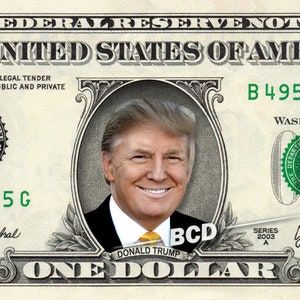 DONALD TRUMP on REAL Dollar Bill Cash Money Collectible Memorabilia Celebrity Bank Note image 7