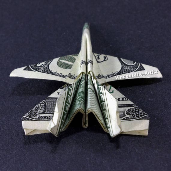 F 18 Jet Fighter Money Origami Dollar Military Army Navy Marines Air Force Airplane Soldier