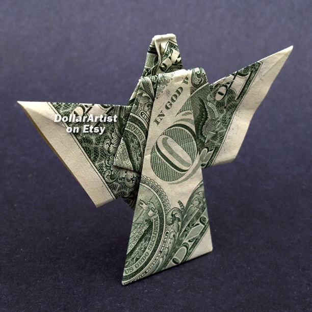 ANGEL Money Origami Dollar Bill Religious Heavon Symbol Cash Etsy Canada
