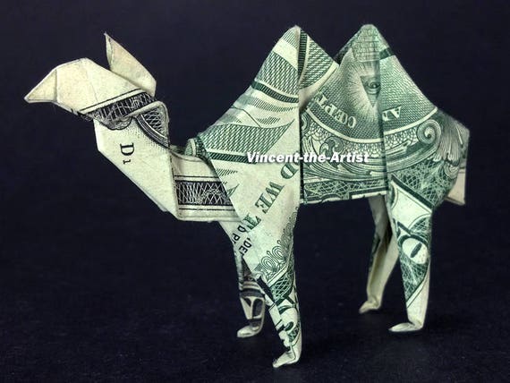 Camel Money Origami Dollar Bill Animal Cash Sculptors Bank Note Handmade Dinero