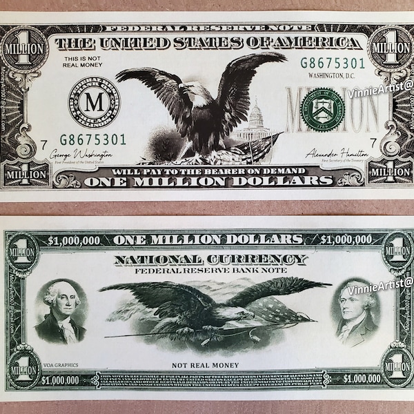 Fake Million Dollar Bills - Etsy