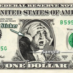 George Washington SHOCKED on a REAL Dollar Bill Cash Currency Money Fun