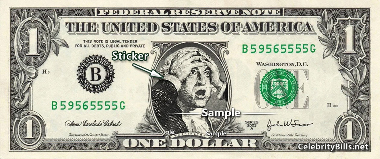 Funny George Washington Dollar Bill