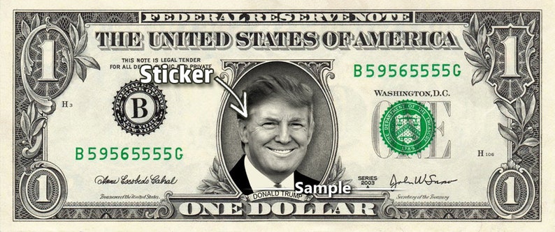 DONALD TRUMP on REAL Dollar Bill Cash Money Collectible Memorabilia Celebrity Bank Note image 6