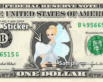 Tooth Fairy 5.0 Dollar Bill Tooth Fairy Gift withTooth Fairy Letter/Card.  REAL USD. The Complete Tooth Fairy Visit Gift Package