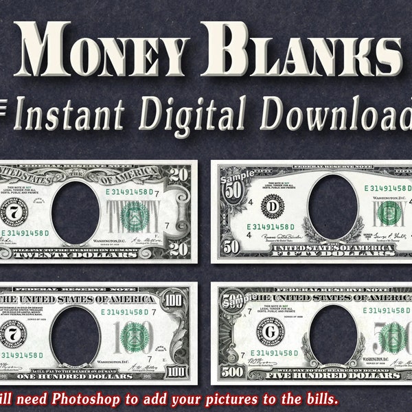 Printable 500 Dollar Bill Etsy