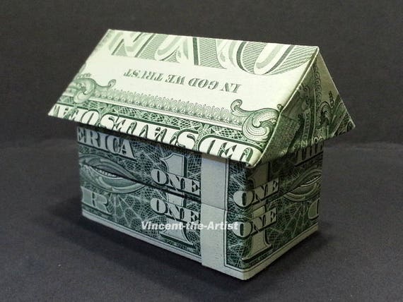 3 D House Dollar Origami Building Home Made From Real Money