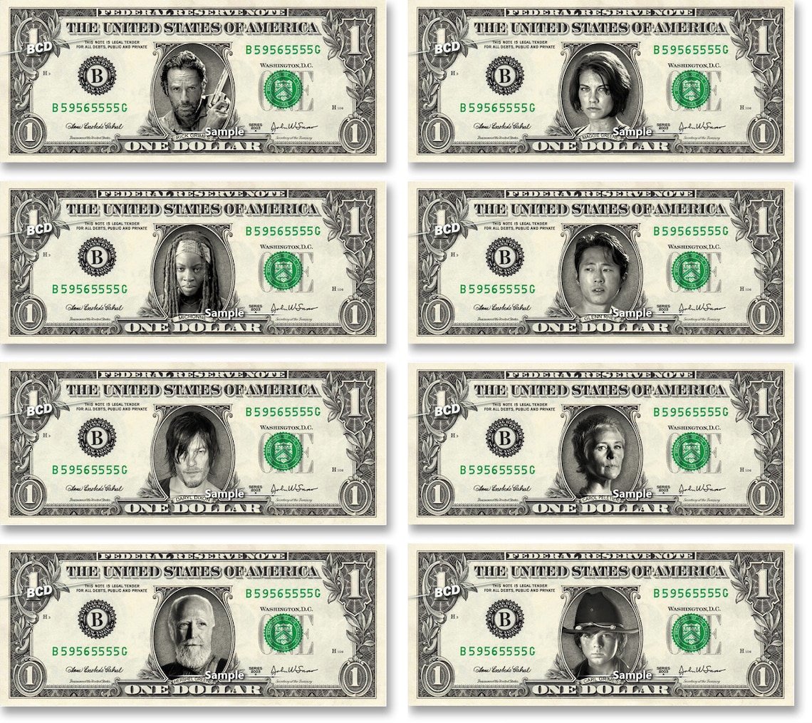 Celebrity Dollar Bill ANY CELEBRITIES You Want on Real Etsy