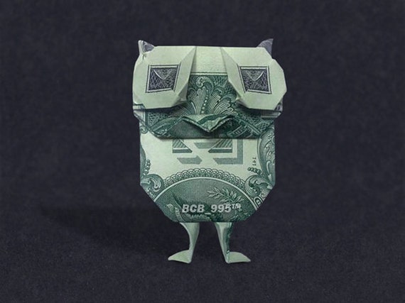 Baby Owl Money Origami Dollar Bill Bird Farm Animal Cash Sculptors Bank Note Handmade Dinero