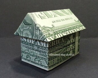 3-D HOUSE Dollar Origami - Building Home Made from Real Money
