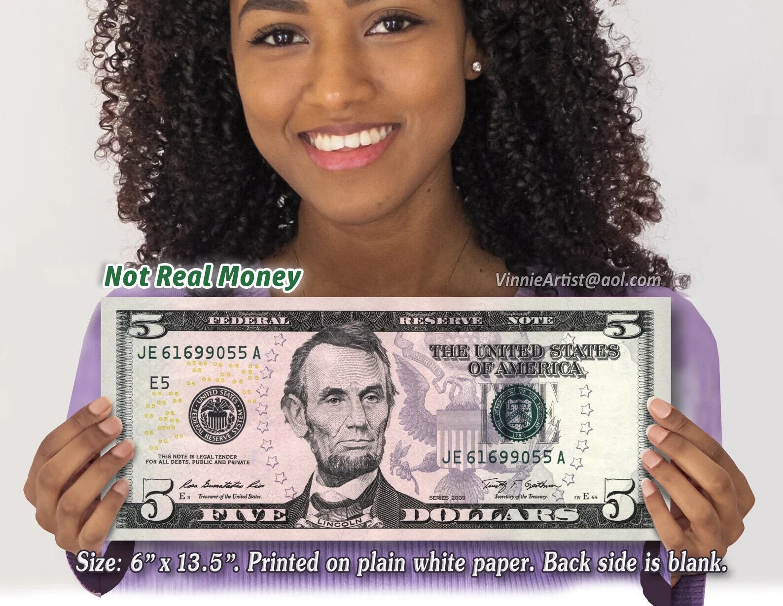 2013 Trinary 5 Dollar Bill 