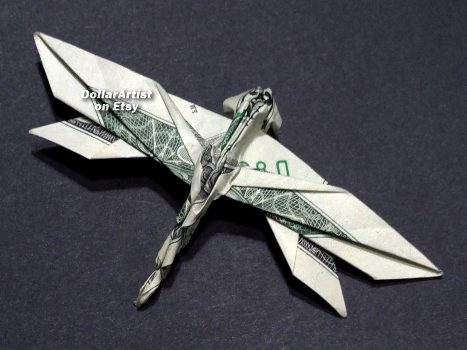 DRAGONFLY Money Origami Art Dollar Bill Animal Cash Insect Etsy