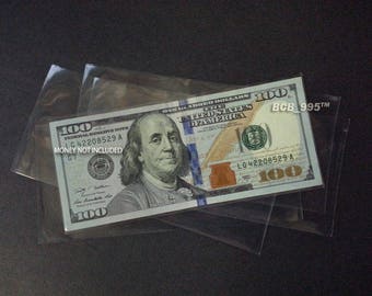 TWO Protective Currency Sleeves - SOFT Poly Cover 2-mil for your Celebrity Bills