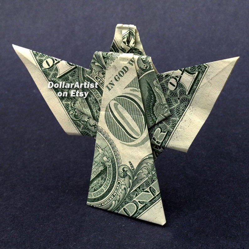ANGEL Money Origami Dollar Bill Religious Heavon Symbol Cash Etsy Canada