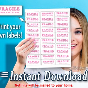 Printable FRAGILE Sticker Template for Your 30 per page Label Sheets Printable FRAGILE Sticker Template for Your 30 per page Label Sheets