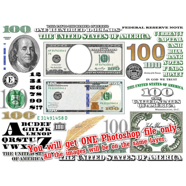 100 Dollar Bill Png Etsy