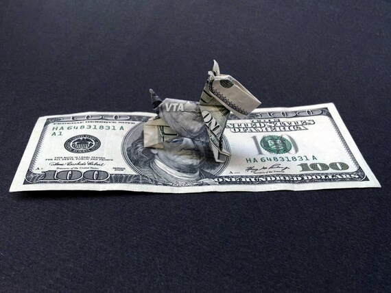 Scottish Terrier Money Origami Dollar Bill Dog Animal Pet Cash Sculptors Bank Note Handmade