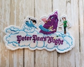 RARE 4.5 quot x 3 quot Disneyland Peter Pan 39 s Flight Ride Disney Parks Embroidered Iron On Patch Applique Inspired