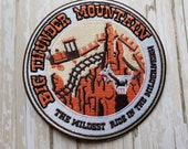 PREORDER PRESALE RARE 4 quot Disneyland Disney Parks Big Thunder Mountain Railroad Ride Embroidered Iron On Patch Applique No Sew, Inspired