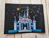 IN STOCK 4 quot x 3 quot Disneyland Disney Parks Sleeping Beauty Logo Castle Embroidered Iron On Patch Applique DIY No Sew, Inspired
