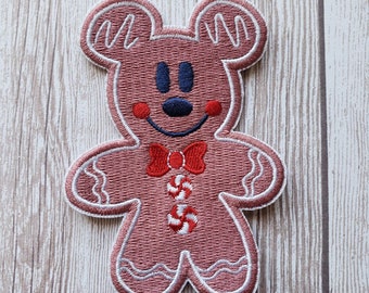 Mickey Mouse Christmas , Minnie, Disney Patches, Embroidered Iron on Patch  