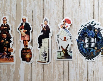 2.75"x 2.5" Lot of 5 Disneyland Haunted Mansion Stretching Room Portrait Sticker Decal for Hydroflask Water Bottle Laptop Bike - Waterproof