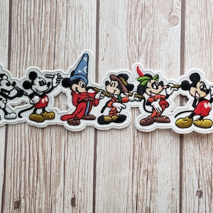 High Quality White Pearl Mickey Patches. Mickey Patch with pearls and  adhesive backing. Adhesive Pearl Castle patches for Nylon Bags.