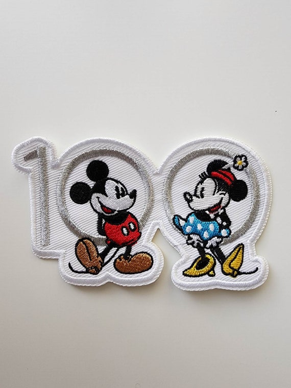 Mickey and Minnie Mouse Embroidered Iron on Patch Cloth Applique  Collectible Disney Patches 