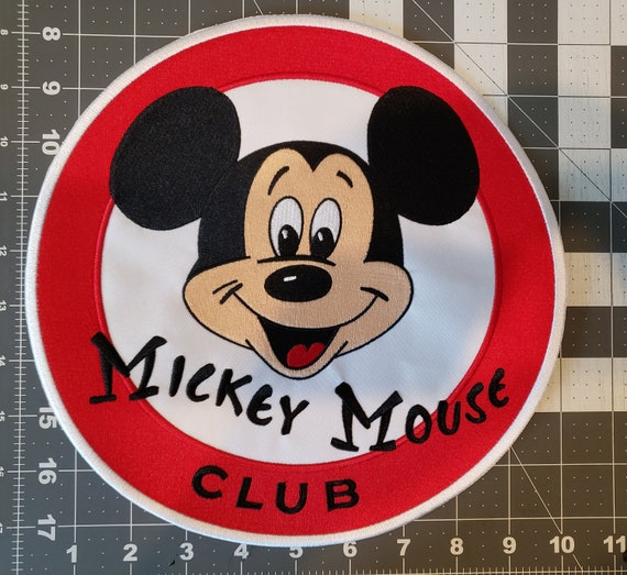 In Stock Now HUGE 10x10 Mickey Mouse Club Red Classic Vintage Sorcerer  Disneyland Disney Parks Embroidered Iron On Patch Pin
