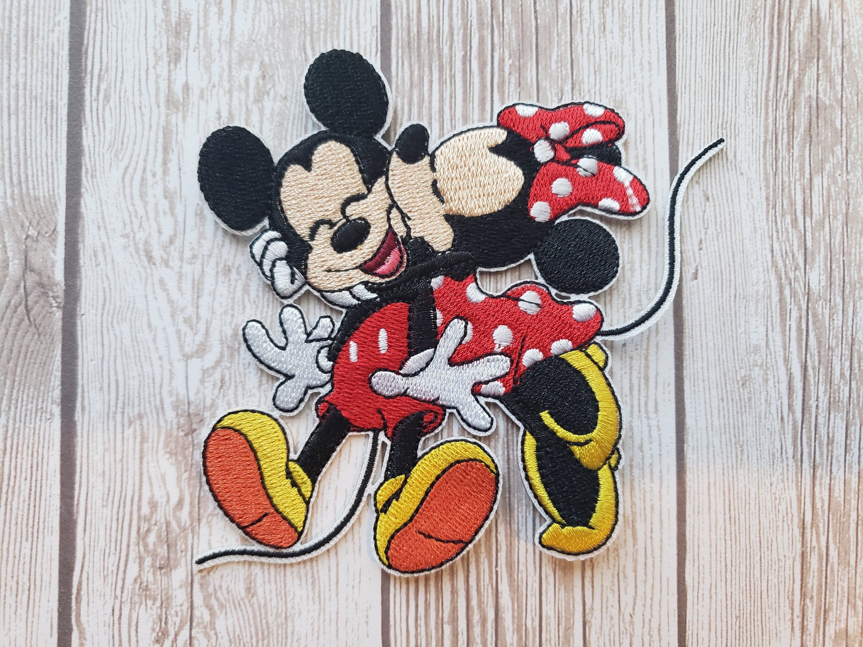 In Stock Now 4 Mickey and Minnie Mouse Kissing in Love Anniversary  Disneyland Disney Parks Wedding Embroidered Iron on Patch -  Singapore