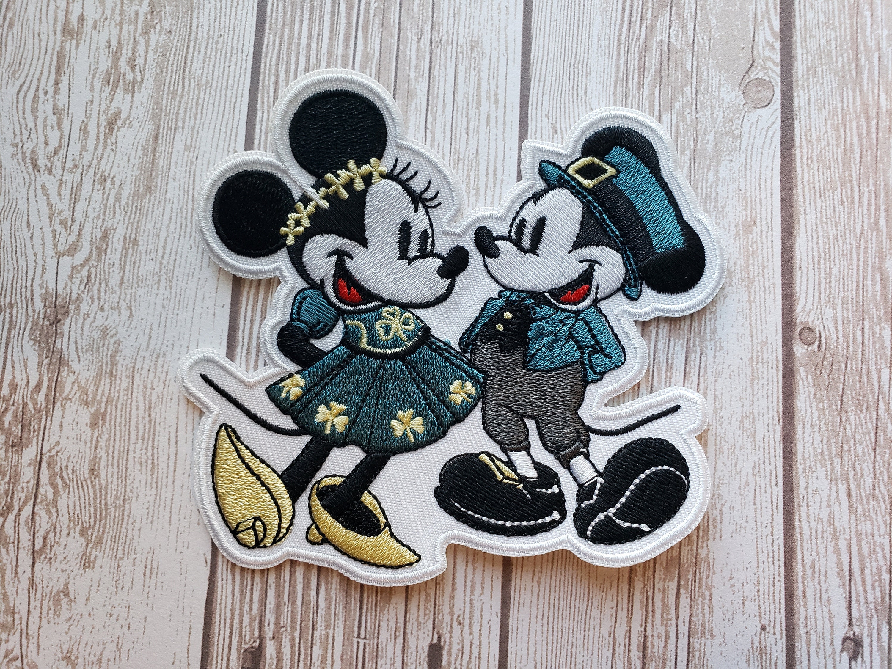 In Stock Now 4 Mickey and Minnie Mouse St. Patrick's Day Green Irish  Anniversary Disneyland Disney Parks Embroidered Iron on Patch -   Singapore