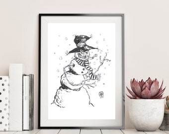 Creepy Snowman Etsy
