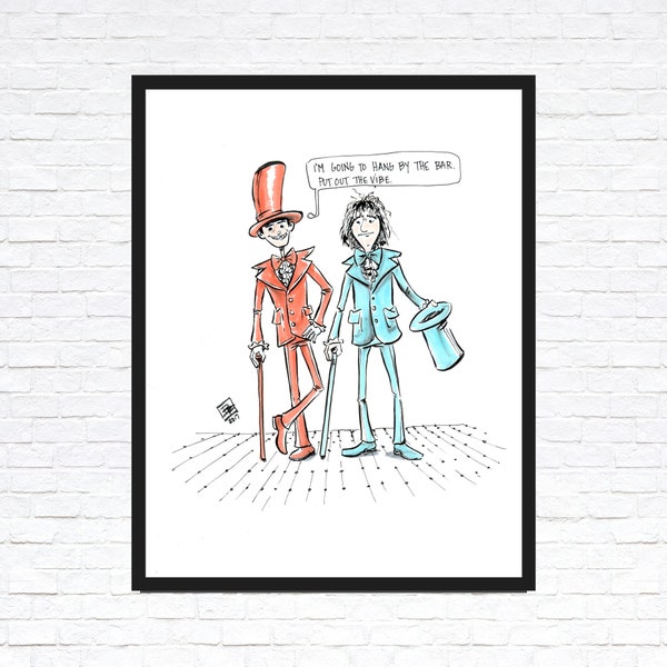 Dumb Chic Art Print - Hand Drawn Art - Movie / Pop Culture / Dumb and Dumber / Comedy / Humor Art